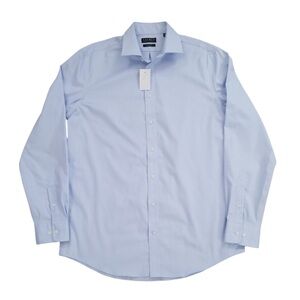 Lauren Ralph Lauren‎ Men's Blue Stretch Tall Fit Long Sleeve Dress Shirt 16.5
